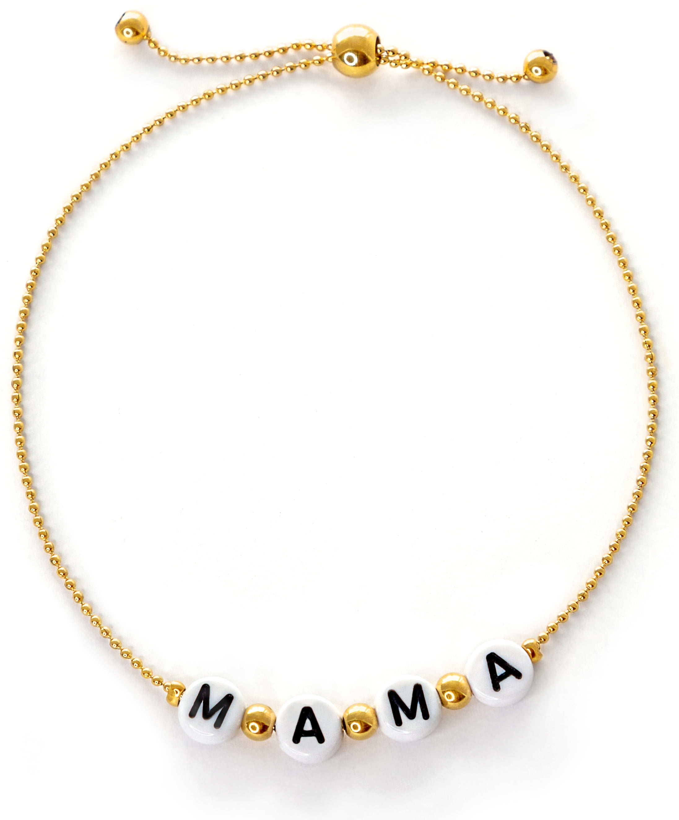 Benevolence LA MAMA Beaded Bracelet 14k Gold Bracelets for Women