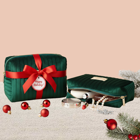 Benevolence LA Toiletry Bag for Women Travel and Cosmetics - Emerald Green, Large