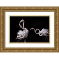 thumbnail image 1 of Benezech, Martine 24x17 Gold Ornate Wood Framed with Double Matting Museum Art Print Titled - Tango And Flamingos, 1 of 4