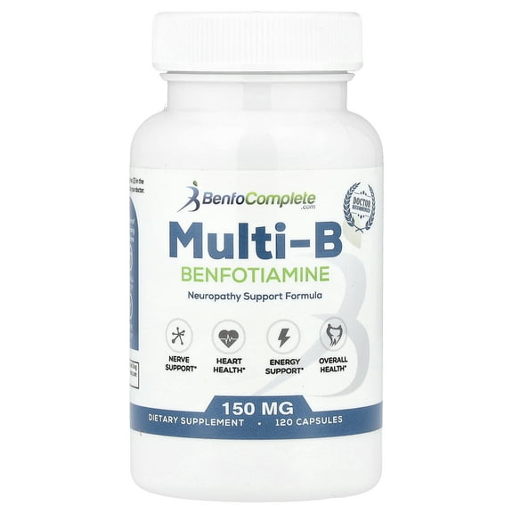 BenfoComplete Multi-B Benfotiamine, 150 mg, 120 Capsules