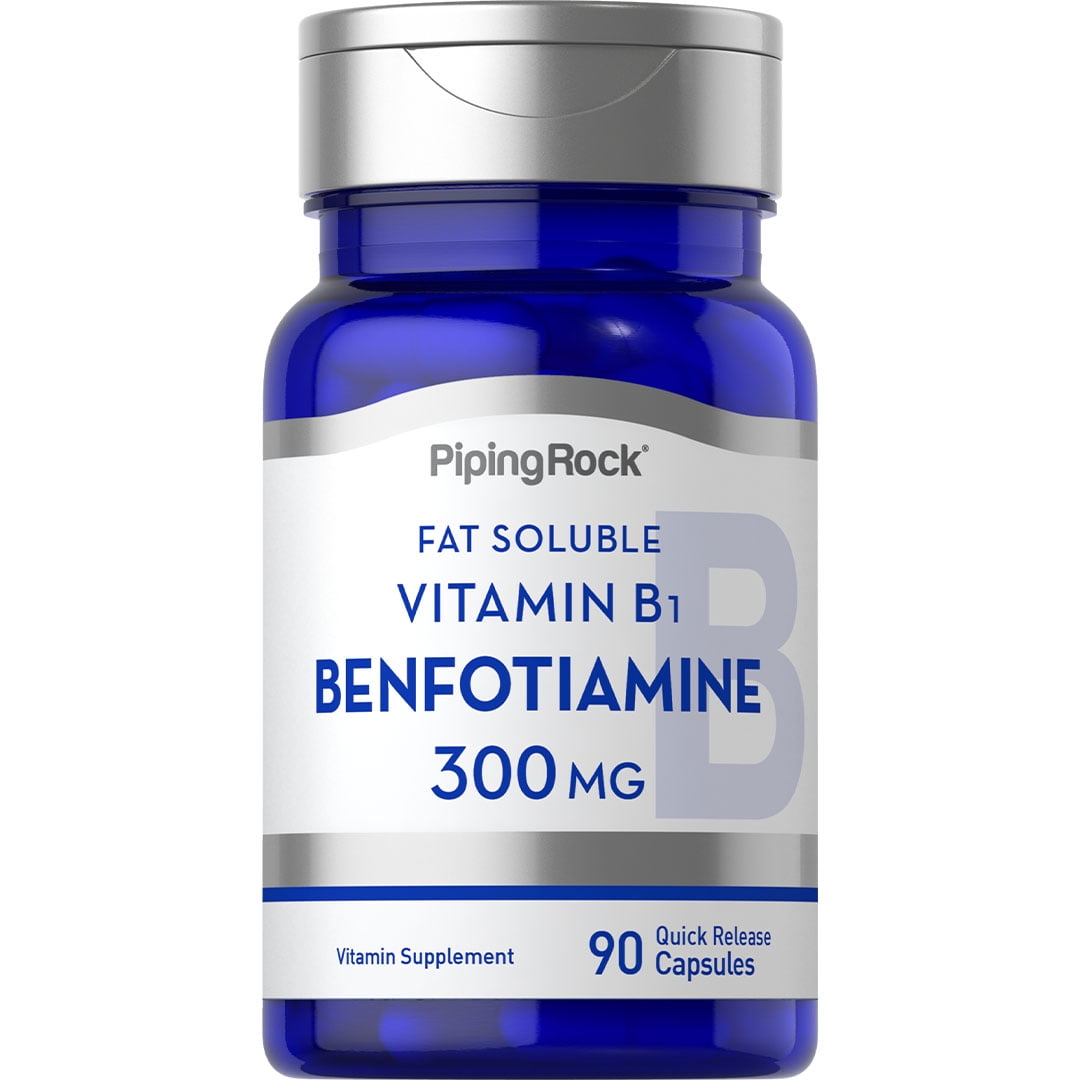 Piping Rock, Benfotiamine Supplement, 300 mg, 90 Capsules - Walmart.com