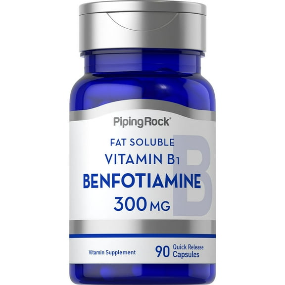 Benfotiamine 300 mg | 90 Capsules | Supplement for Men and Women | by Piping Rock