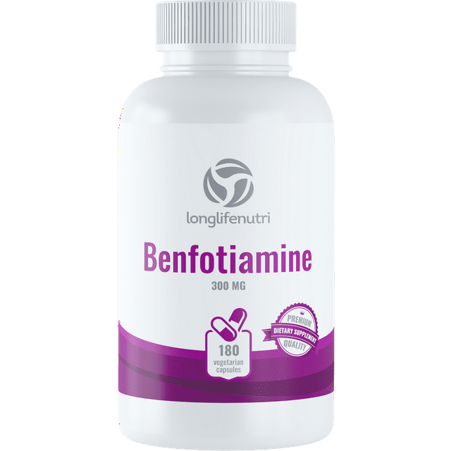Benfotiamine 300mg 180 Veg Caps Super Vitamin B1 for Circulation