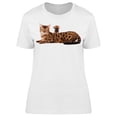 thumbnail image 1 of Bengal Cat And Chihuahua Pup T-Shirt Women -Image by Shutterstock, Female Large, 1 of 2