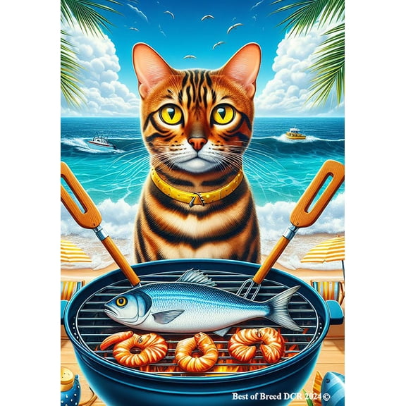 Bengal Cat - Best of Breed DCR Summer Garden Flag