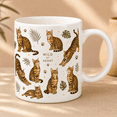 Bengal Cat Mug Wild Style 2D Flat Mug, Wild at Heart Cat Lover Gift ...