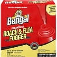 Bengal Concentrated Roach & Flea Fogger – Indoor Roach Fogger for Heavy Infestations – No Mess, No Odor Insect Fogger – Indoor Pest Control Bug Treatment, 2.7 Ounce, 3 Count