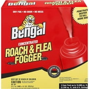 Bengal Concentrated Roach & Flea Fogger – Indoor Roach Fogger for Heavy Infestations – No Mess, No Odor Insect Fogger – Indoor Pest Control Bug Treatment, 2.7 Ounce, 3 Count