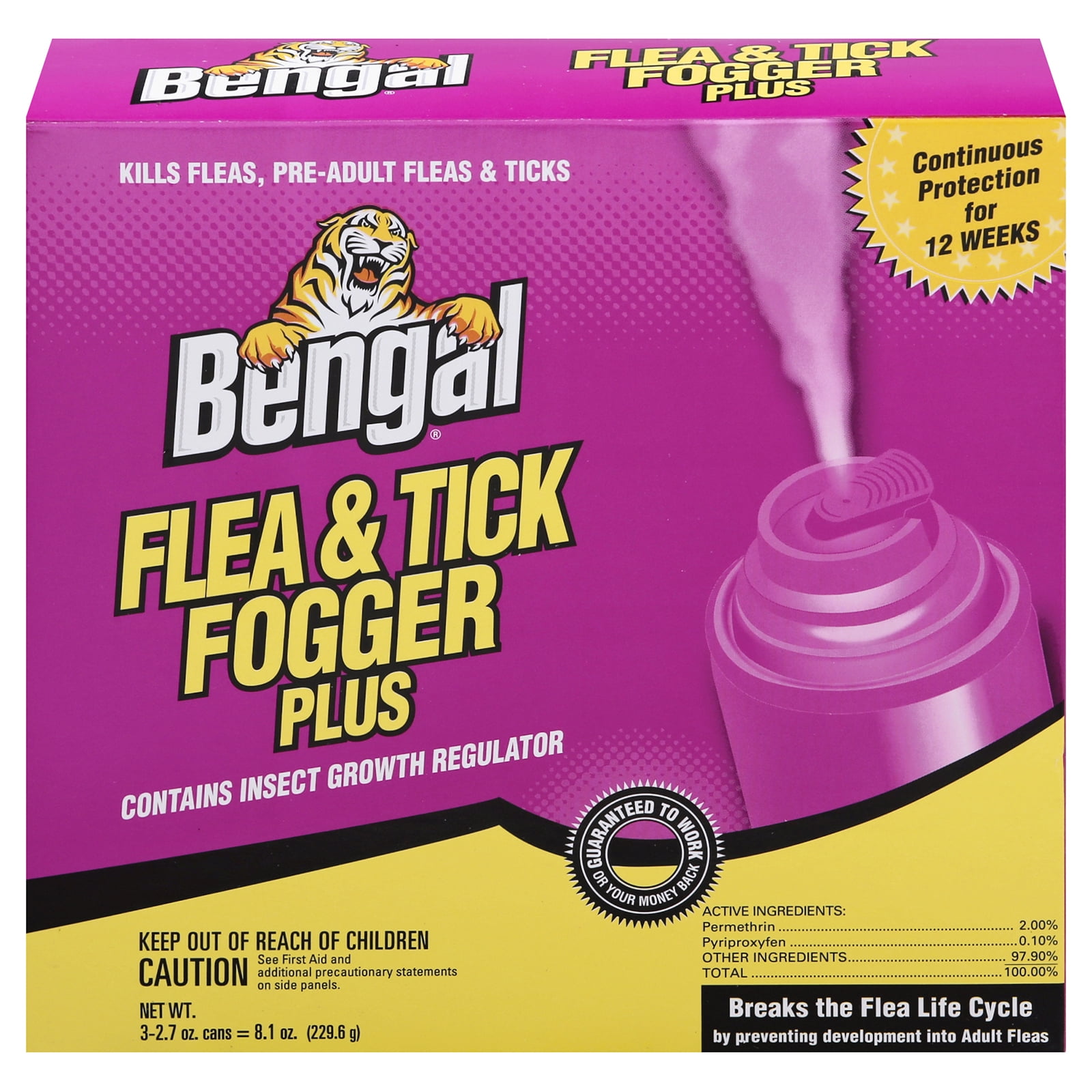 Bengal Flea and Tick Killer Fogger Plus Dry Fog with Insect Growth