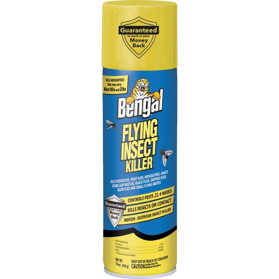 Bengal Flying Insect Killer, Indoor and Outdoor Fly and Mosquito Killer Spray, 16 oz Aerosol Can