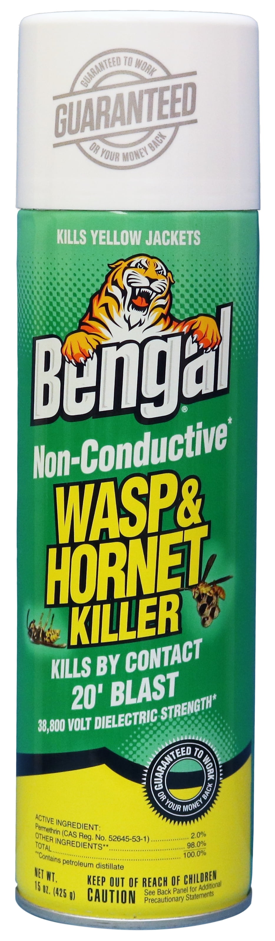 Bengal Non-Conductive Wasp and Hornet Killer, Aerosol Yellow Jacket Killer Spray, 15 oz Aerosol Can