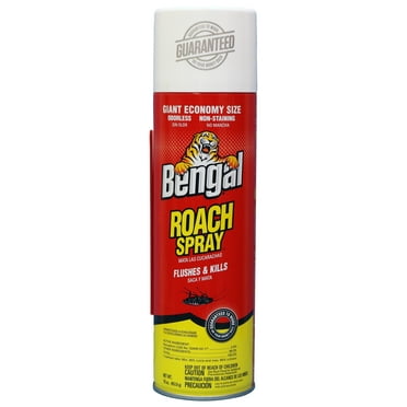 Bengal Roach Spray, Odorless Stain-Free Dry Spray, 16 oz Aerosol Can