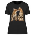 thumbnail image 1 of Bengal Siblings Kissing T-Shirt Women -Image by Shutterstock, Female x-Large, 1 of 2