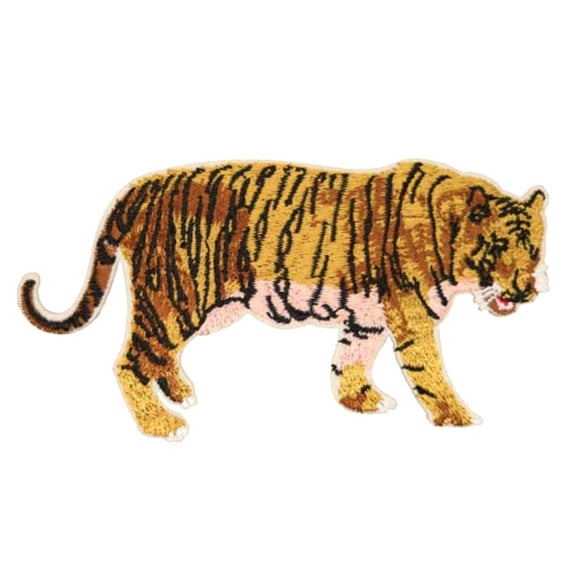 Bengal Tiger Big Cat Animals Embroidered Patch Iron/Sew-On Applique Souvenir