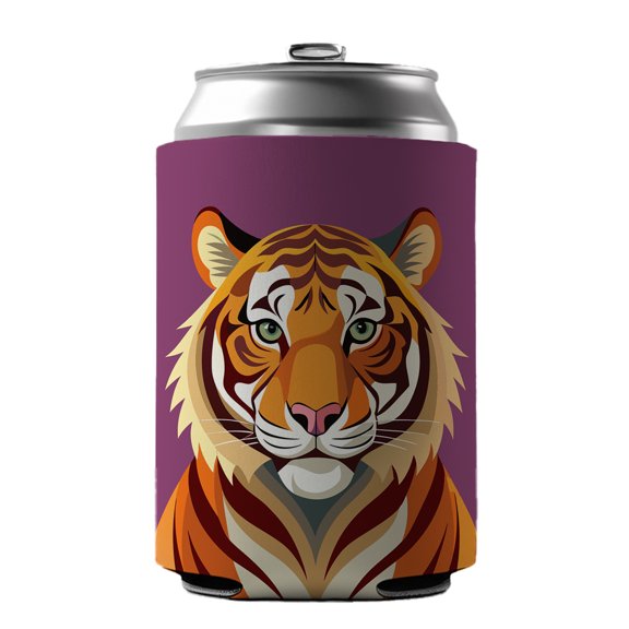 Bengal Tiger Drink Beer Soda Insulated Sleeve Holder Can Cooler Hugger