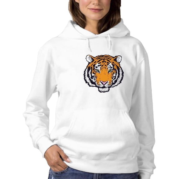 Bengal Tiger Head Hoodie Women -SPIdeals Designs, Female Medium