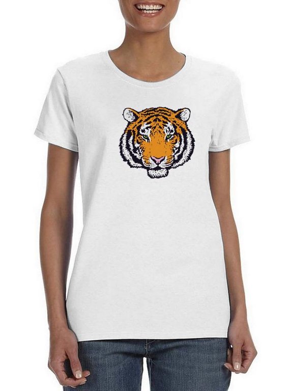 Bengal Tiger Head T-Shirt Women -SPIdeals Designs, Female Medium
