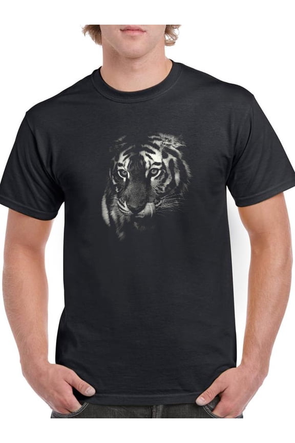 Bengal Tiger In The Dark T-Shirt Men -SPIdeals Designs, Male XX-Large