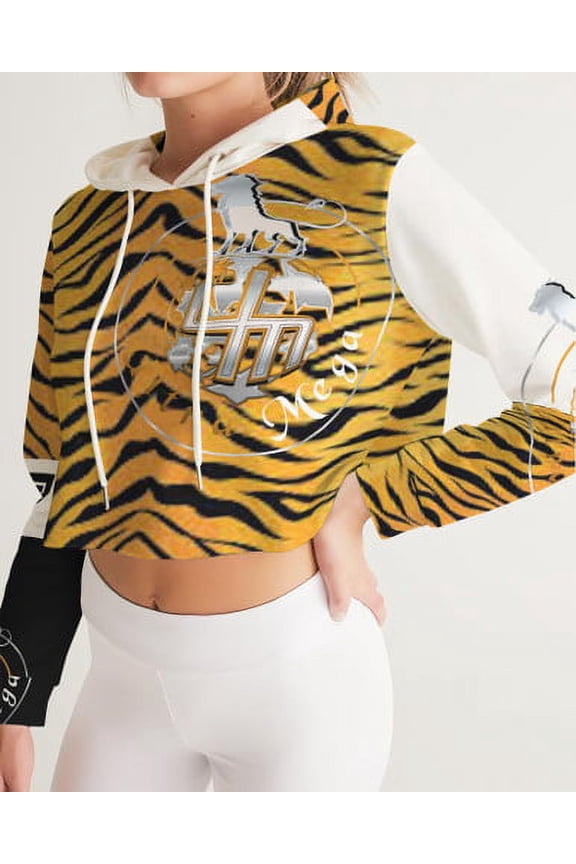 Bengali 7 Womens Cropped Hoodie