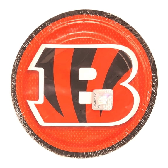 Bengals Cincinnati Football Dessert 7" Game Day Party Plates - Pack of 18