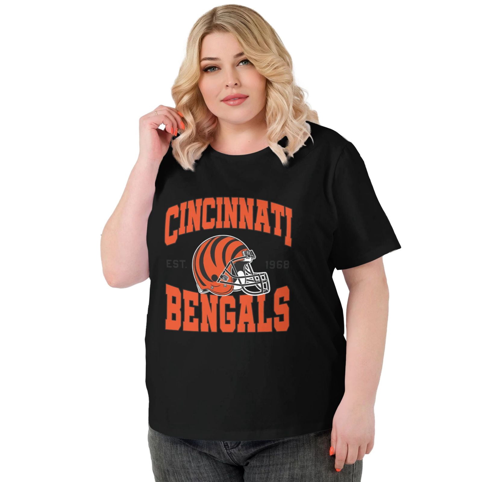 Bengals T Shirt Women's Plus Size Shirts Short Sleeve Tops Custom