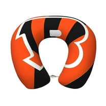 Bengals Team Memory Foam Travel Pillow U-shaped pillow Head and Neck Support Aircraft Pillow Travel Neck Flight Pillow