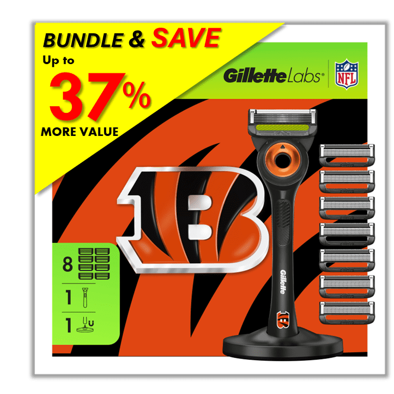 Exclusive Gillette Labs Official Bengals Gameday Razor Bundle