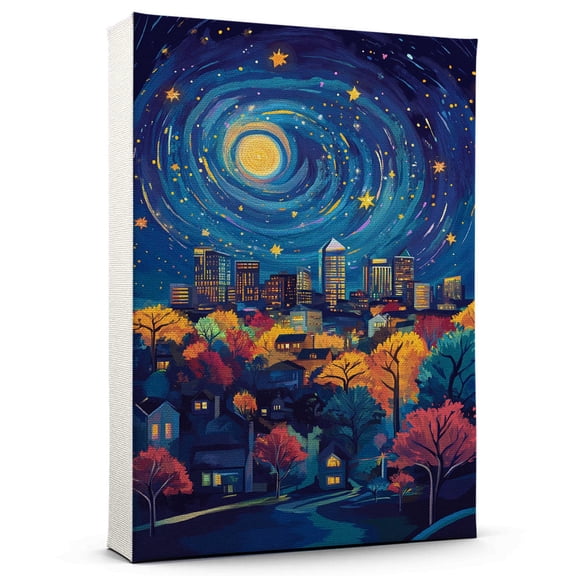 Bengaluru Travel Canvas Prints, India Starry Night Travel decor, Bengaluru Map Poster, India Travel Decor Artwork - 98AZ114