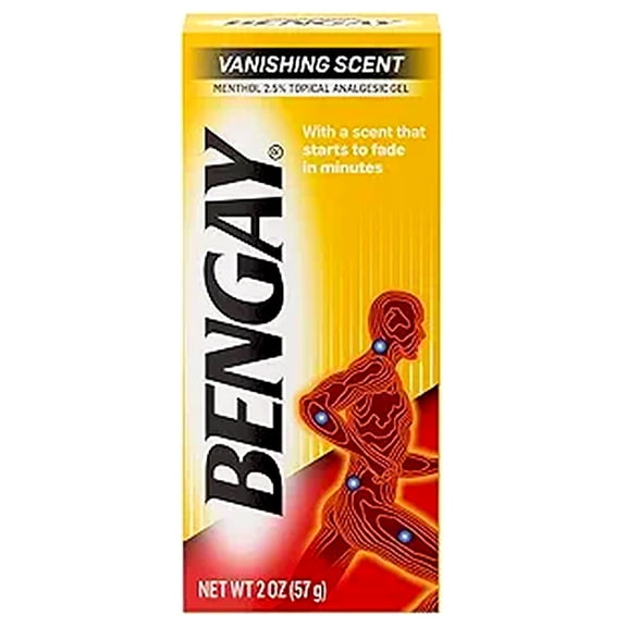 BENGAY Topical Analgesic Gel, Vanishing Scent, 2oz (Pack of 3)