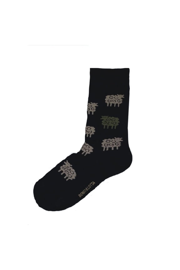 Merino Wool Socks Small Black "Sheep"