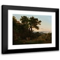 thumbnail image 1 of Beniamino De Francesco 18x15 Black Modern Framed Museum Art Print Titled - Italian Landscape with Aeneas and the Cumaean Sibyl (1838), 1 of 5