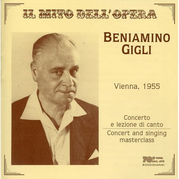 Beniamino Gigli - Singing Master Class - Music & Performance - CD