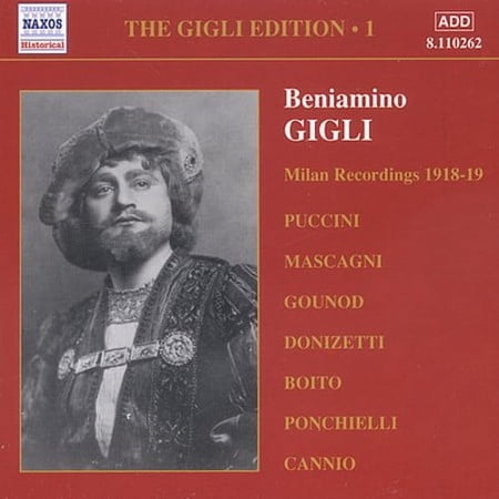 Beniamino Gigli - Sings Boito/Puccini/Donizetti/Ponchielli/& - Music & Performance - CD