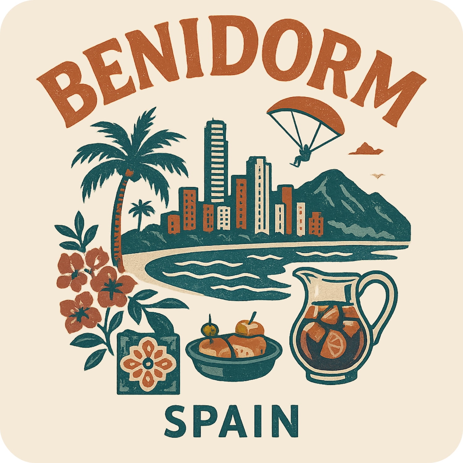Benidorm Spain Keepsakes Souvenir Vinyl Sticker – Destination Travel ...