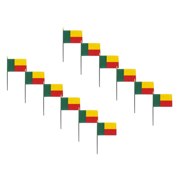 Benin 4in x 6in Stick Flag - 12 PK