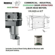 Beninca Commercial Door Operator Chain Hoist Gear Head Motor VN.M20-A KIT - Includes Control PANELCELL.P Built in Receiver with Dual Push Button