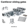 thumbnail image 1 of Beninca Hi-Motions Cantilever Sliding Gate Large (L) Support Roller 36' KIT PAD-Mount for Gates UP to 1,000 LBS (KIT-ACC-L-36). Made in Italy, 1 of 6
