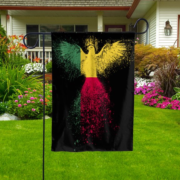 Beninese Flag With Eagle Painting - Proud Benin Garden Flag (11.5x17.5) Double-Sided Decorative Polyester Indoor/Outdoor Flag