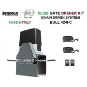 Beninica Slide GATE Opener/Operator BENINCA Bull424FC KIT 1 Bull 424FC, 2 Long-Range Remote Controls & 2 Chain-Box # 40 10ft/Each