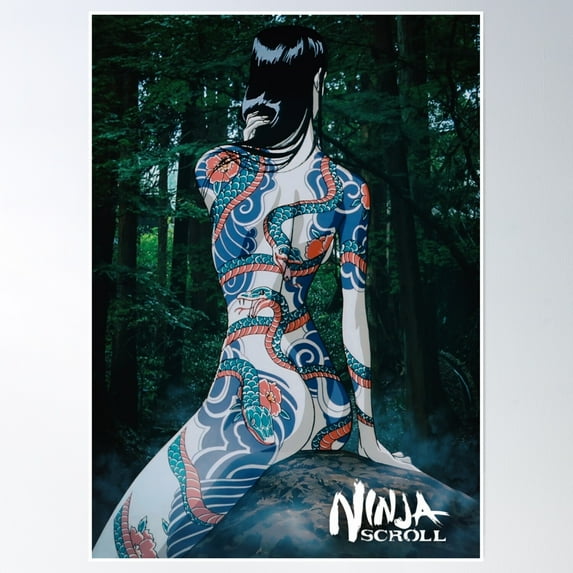 Benisato Ninja Scroll Poster Wall Art, Modern Wall Decor, 24x36 UNFRAMED