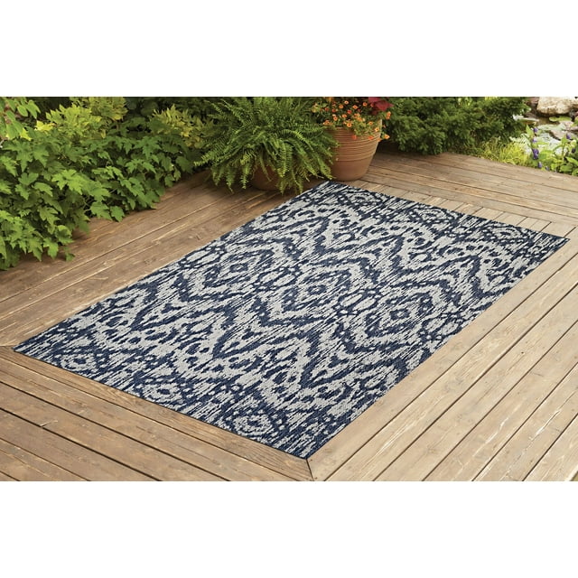 Benissimo Contemporary Indoor / Outdoor Area Rug LA PETITE Collection I 6x9 I Navy