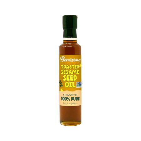 Benissimo Toasted Sesame Oil, Asian Cooking Oil, 8.45 fl oz