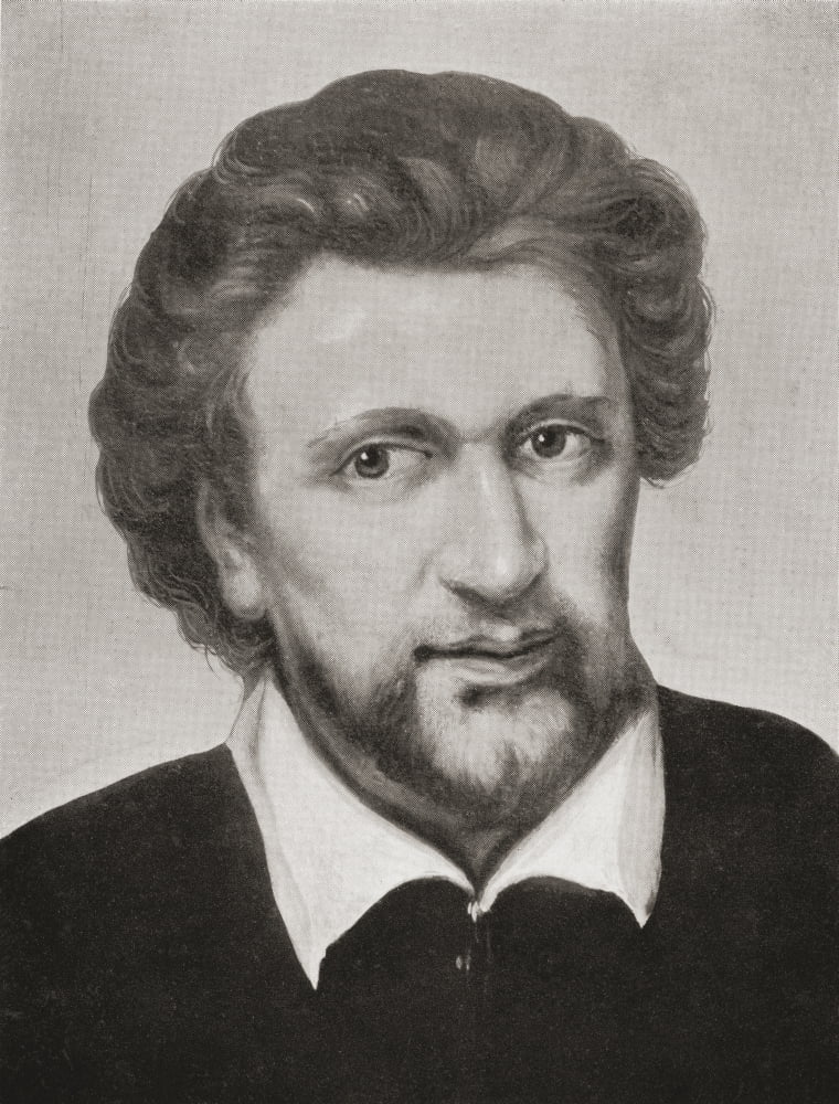 Benjamin Ben Jonson c1572 Canvas Art - Ken Welsh Design Pics (12 x 16)
