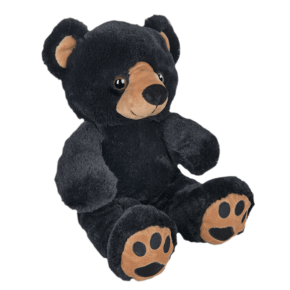 Benjamin the Black Bear Plush Toy Skin, DIY 8" Toy Kits with Hand Stuffing Fiber Filling, Make Your Own Toy No-Sew Bear Craft for School, Kids & Adults, Great for Fun Activities