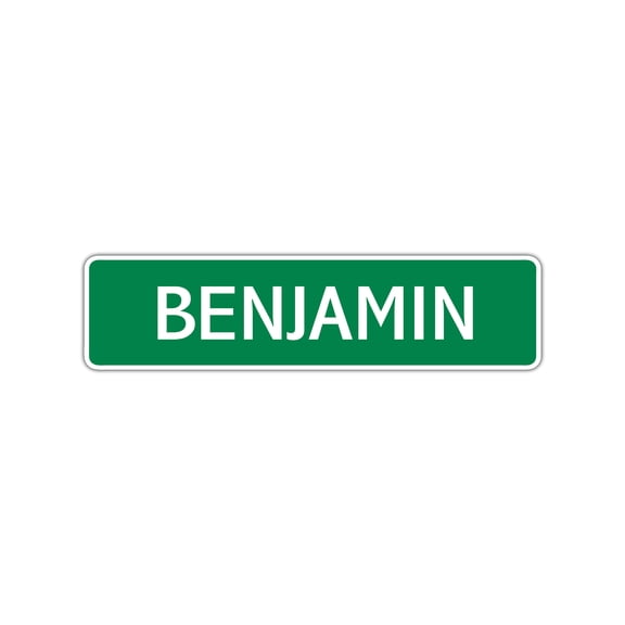 Benjamin Boys Children Name Letter Printed Label Novelty Wall Plaque Decoration Indoor Outdoor Aluminum Sign 4"x13.5"