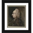 thumbnail image 1 of Benjamin Calau 20x23 Black Ornate Framed Double Matted Museum Art Print Titled: Half -Length Portrait of a Clergyman with a Wig in Profile to the Left, 1 of 5