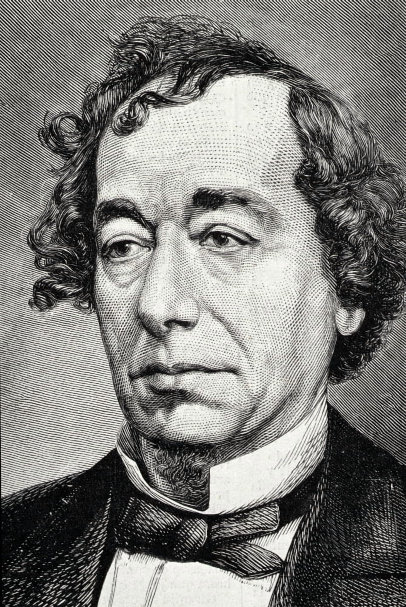 Benjamin Disraeli 1804 To 1881 1St Earl Of Beaconsfield British Statesman And Author From 19Th Century Engraving Canvas Art - Ken Welsh Design Pics (12 x 18)