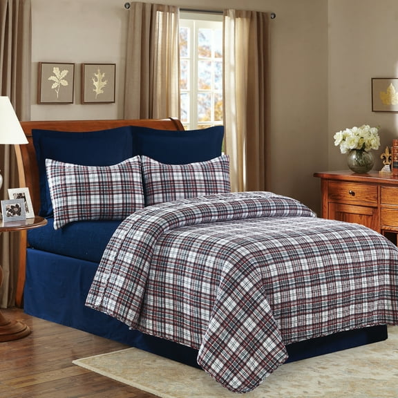 Benjamin F/Q Quilt Beding Set 100% Cotton Lightweight Machine Washable Reversible Bedspread Coverlet