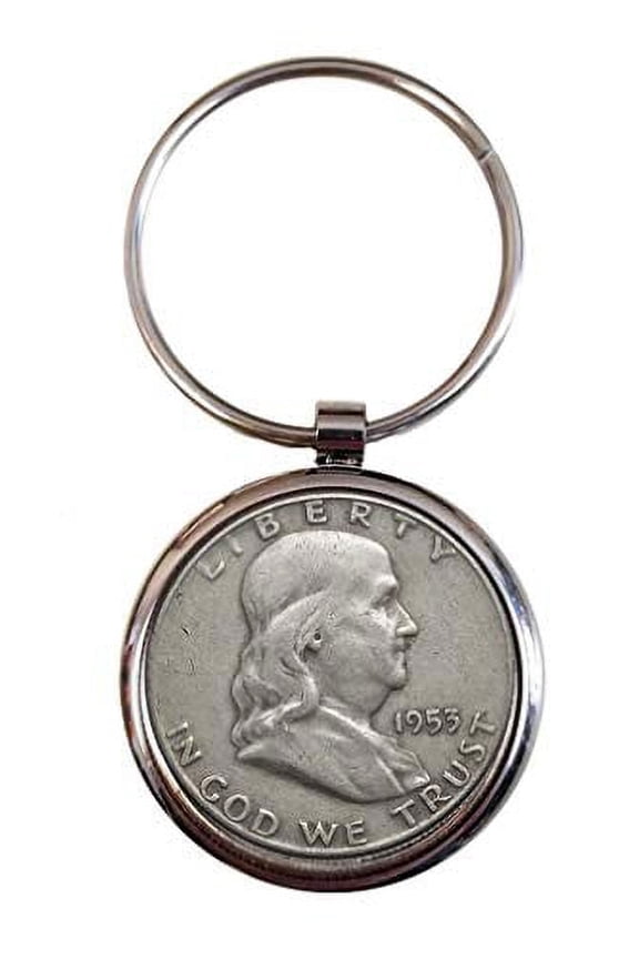 Benjamin Franklin Half Dollar Key Chain