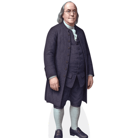 Benjamin Franklin (Shorts) Mini Size Cutout. Standee.